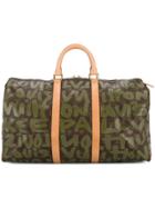 Louis Vuitton Vintage Keepall Graffiti Duffle Bag - Green