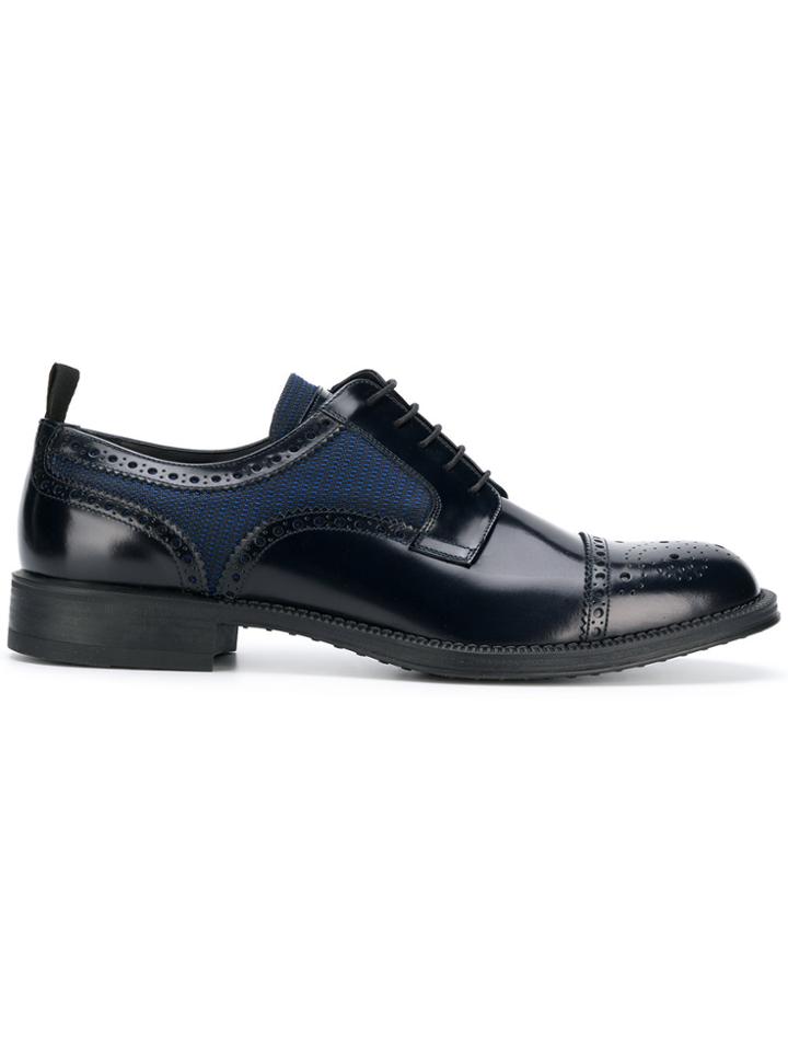 Emporio Armani Texture Detail Brogues - Black