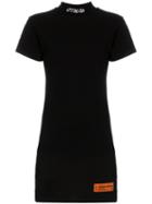 Heron Preston High Neck Cotton Mini Dress - Black