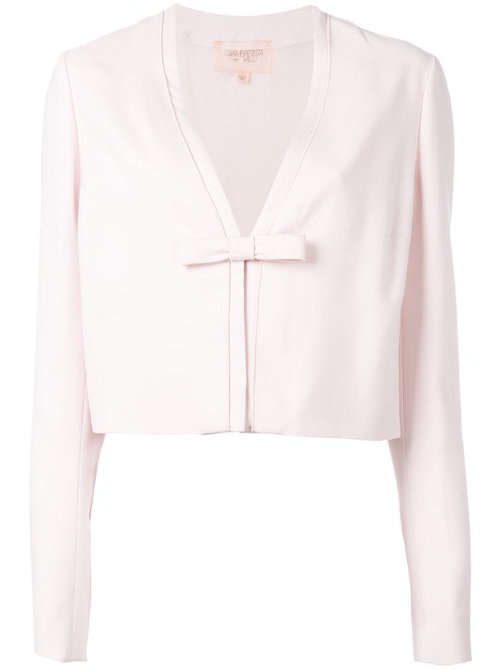 Giambattista Valli Cropped Bow Jacket - Pink & Purple