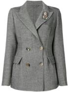 Ermanno Scervino Embellished Fitted Blazer - Black