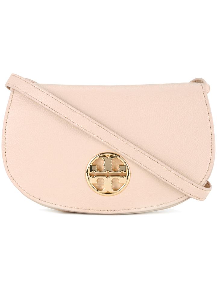 Tory Burch Logo Plaque Crossbody Bag, Women's, Pink/purple, Leather