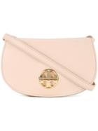 Tory Burch Logo Plaque Crossbody Bag, Women's, Pink/purple, Leather