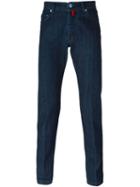 Kiton Slim Fit Jeans, Men's, Size: 31, Blue, Cotton/spandex/elastane