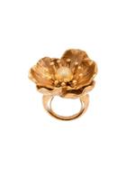 Oscar De La Renta Flower Ring - Gold