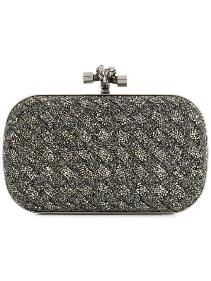 Bottega Veneta Intrecciato Clasp Clutch - Metallic