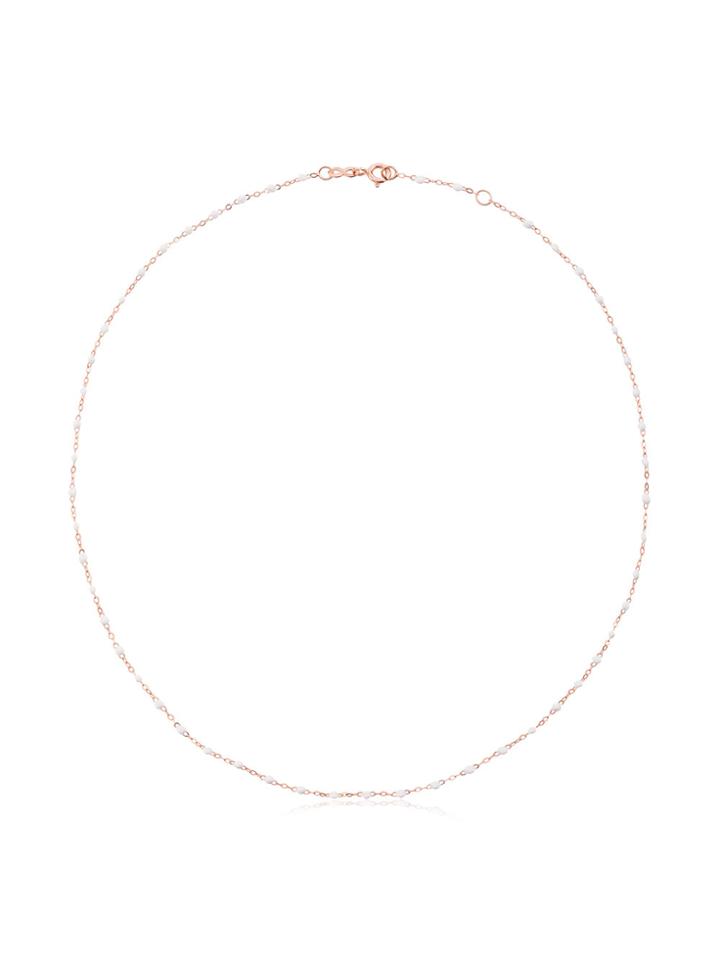 Gigi Clozeau White 18kt Rose Gold Beaded Necklace