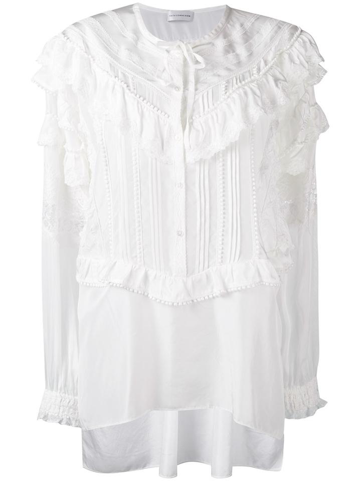 Faith Connexion - Lace Shirt - Women - Silk/cotton/polyamide - S, Women's, White, Silk/cotton/polyamide