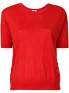 P.a.r.o.s.h. Shortsleeved Knitted Top - Red