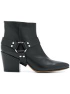 Buttero Buckle Western Boots - Black