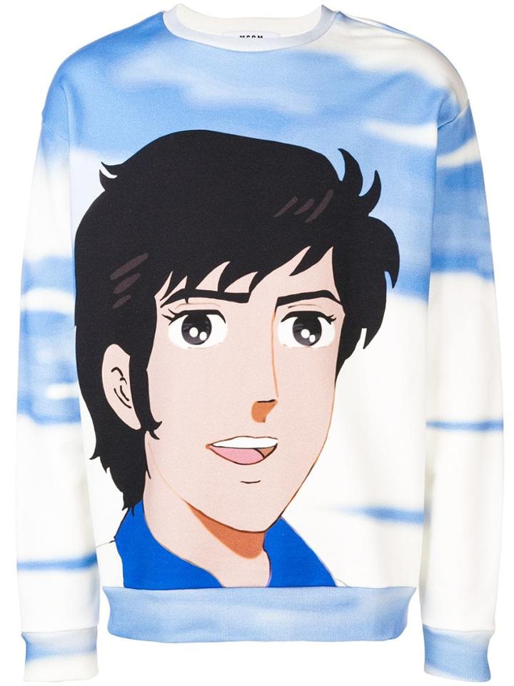 Msgm Anime Sweatshirt - Blue