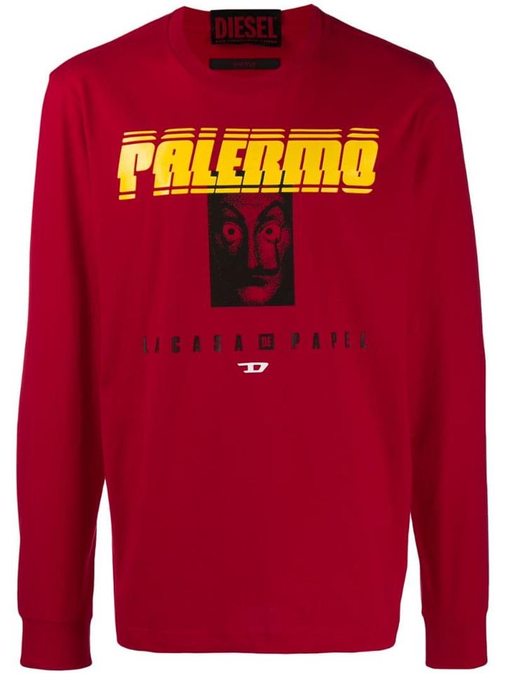 Diesel Printed Sweater - Red