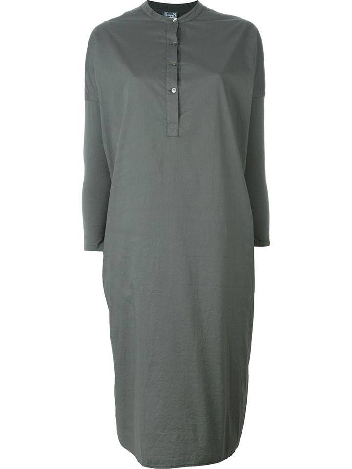 Kristensen Du Nord Henley Shirt Dress, Women's, Size: 2, Green, Cotton