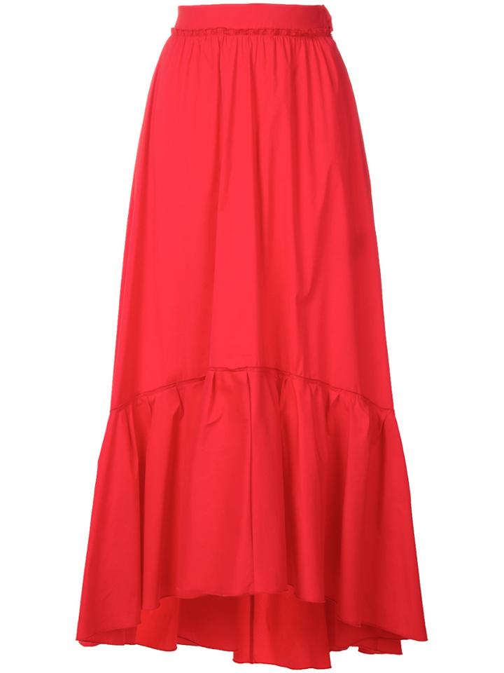 Federica Tosi Peplum Hem Maxi Dress - Red
