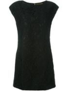 Saint Laurent Floral Lace Shift Dress, Women's, Size: 40, Black, Cotton/nylon/modal/silk