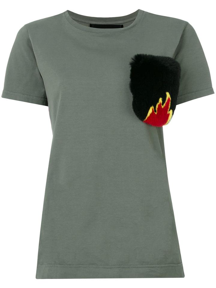 Mr & Mrs Italy Fur Pocket T-shirt - Green