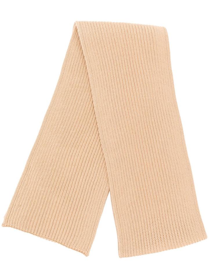 Andersen-andersen Merino Ribbed Scarf - Neutrals