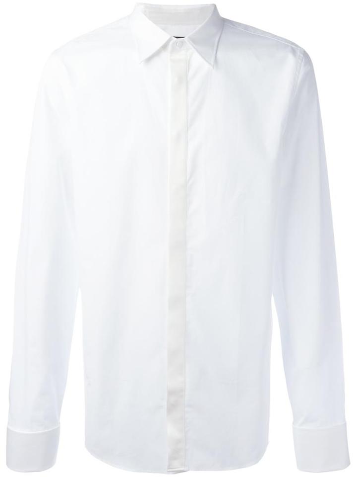 Gucci Classic Buttoned Shirt, Size: 16, White, Cotton