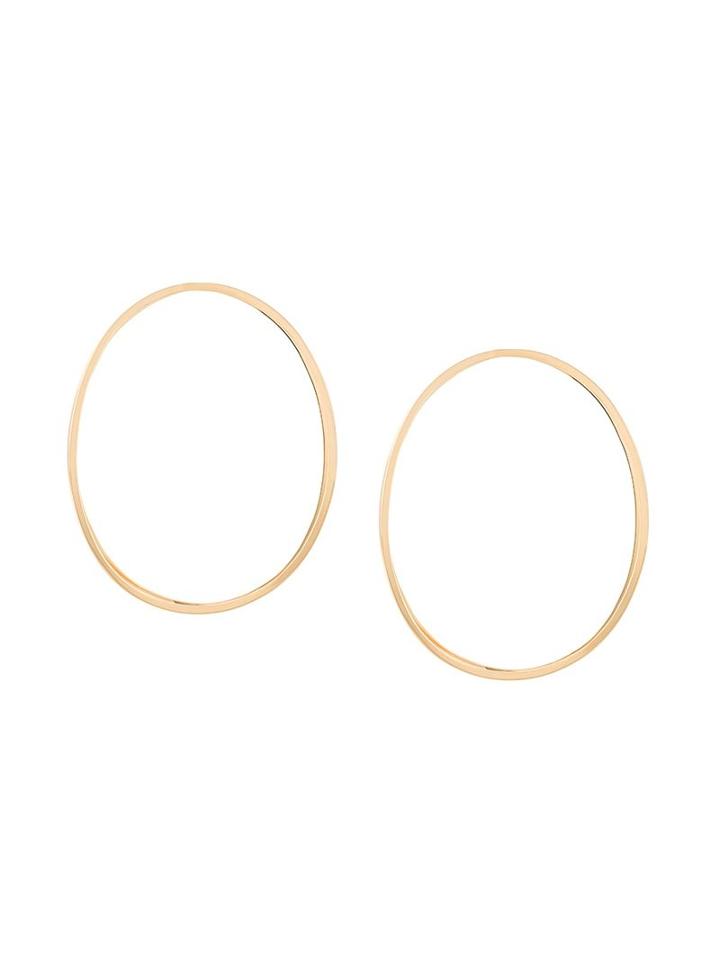 Delfina Delettrez Twisted Hoop Earrings, Metallic