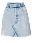 Re/done - Denim Skirt - Women - Cotton - 26, Blue, Cotton