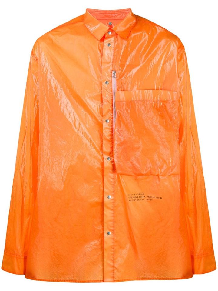Oamc Plastic-effect Shirt - Orange