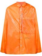 Oamc Plastic-effect Shirt - Orange