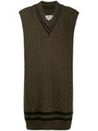 Maison Margiela Oversized Knitted Vest - Green