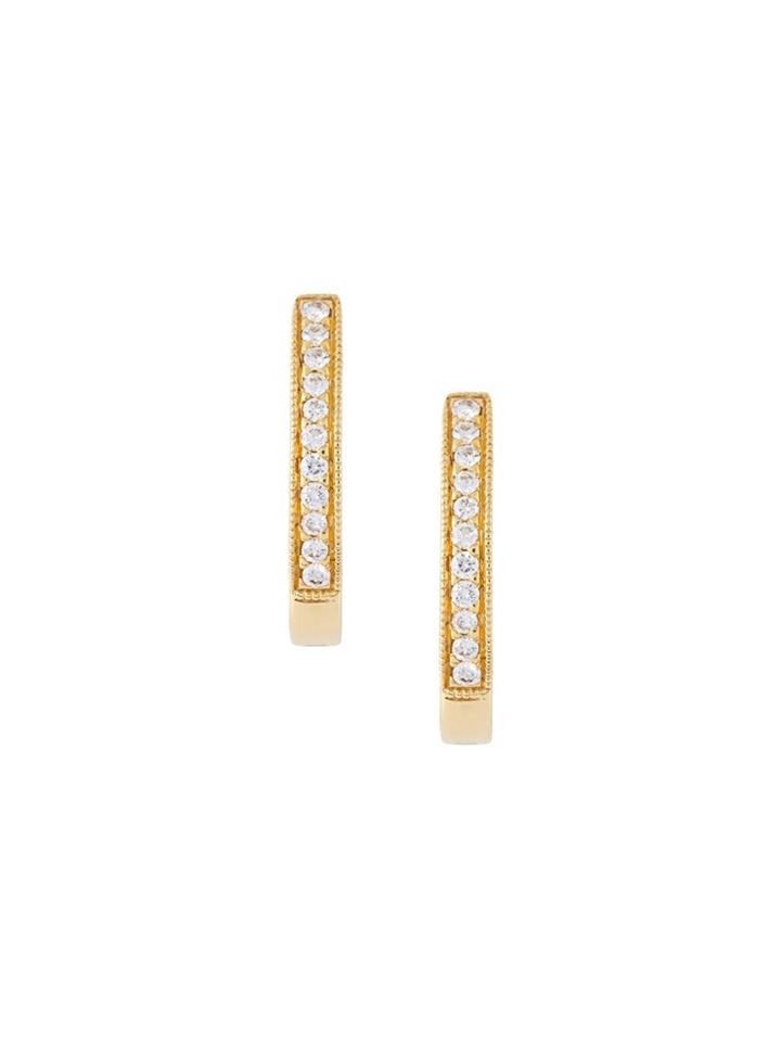 Wouters & Hendrix Gold Diamond Hoop Earrings - Metallic
