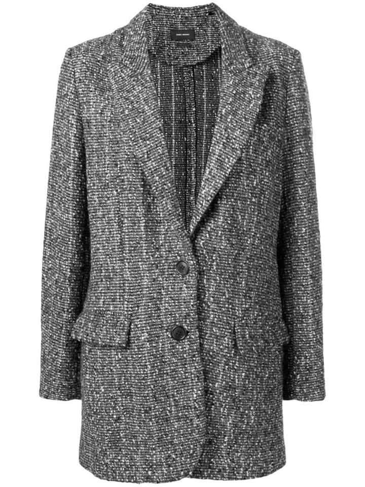 Isabel Marant Tweed Coat - Black