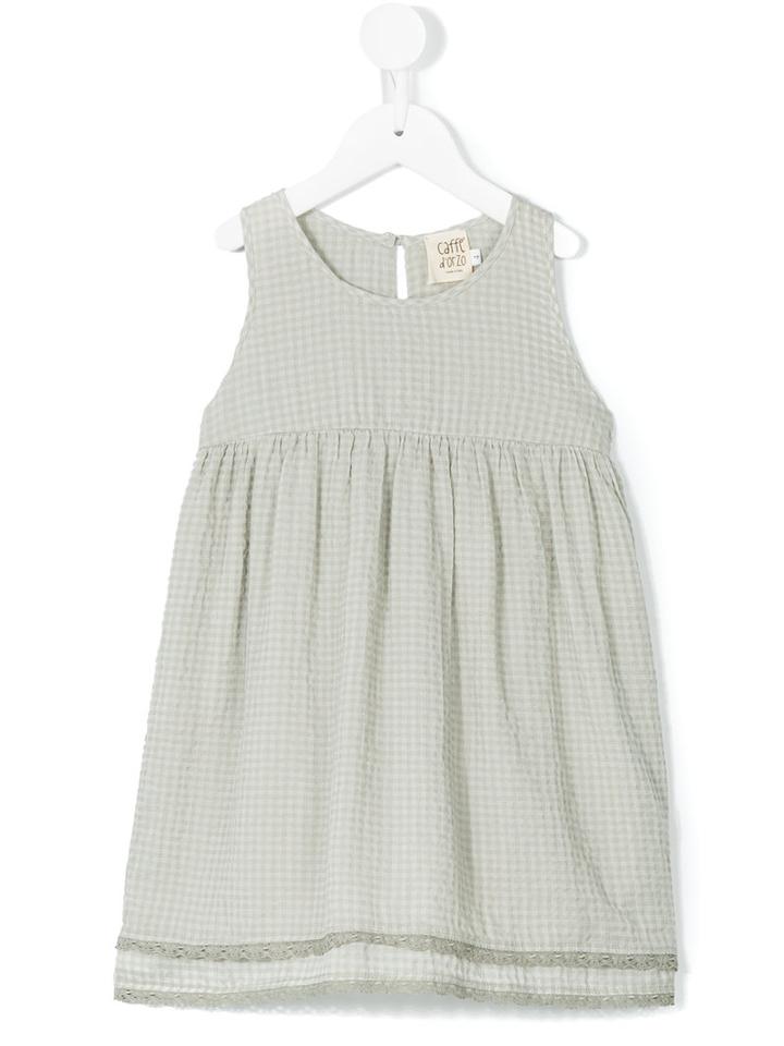 Caffe' D'orzo - Checked Dress - Kids - Cotton - 8 Yrs, Grey