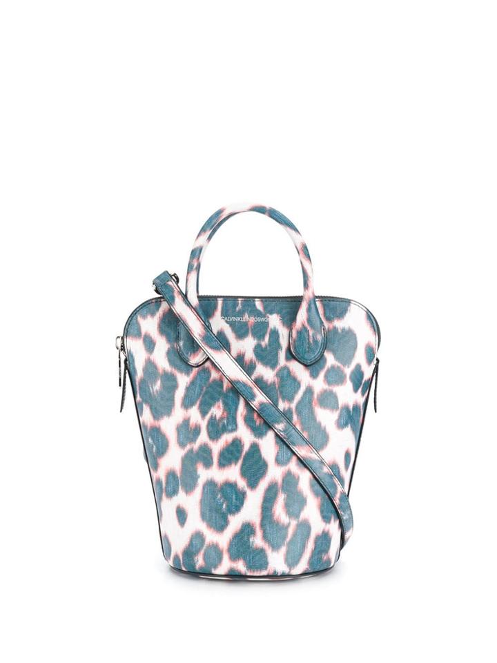 Calvin Klein 205w39nyc Leopard Print Tote - Blue