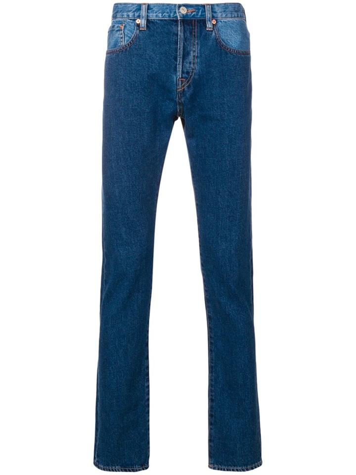 Ps By Paul Smith Patchwork Straight Leg Jeans - Blue
