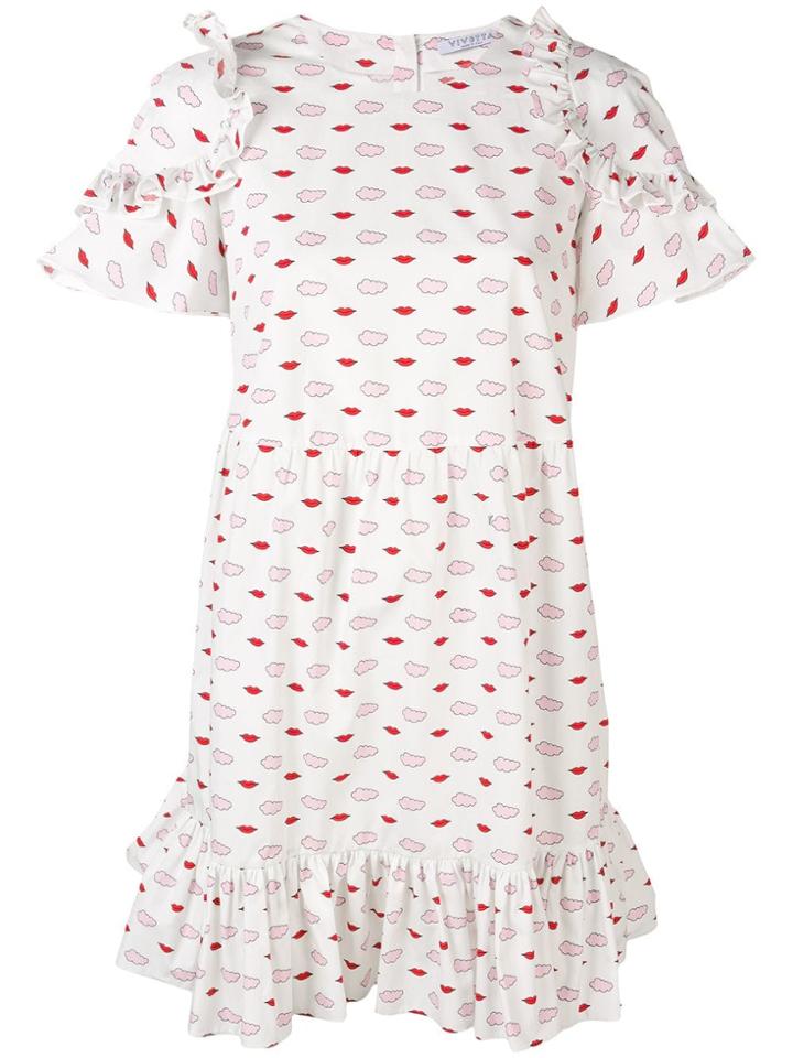 Vivetta Lip Print Dress - White