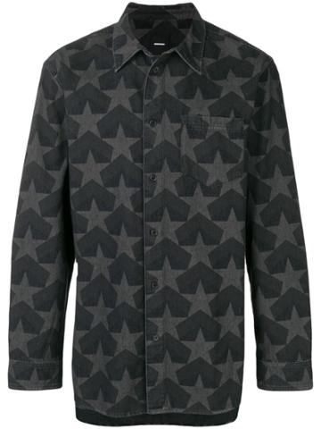 Nona9on Star Pattern Shirt Jacket - Black