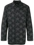 Nona9on Star Pattern Shirt Jacket - Black
