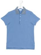 Lanvin Petite - Contrast Collar Polo Shirt - Kids - Cotton - 14 Yrs, Blue