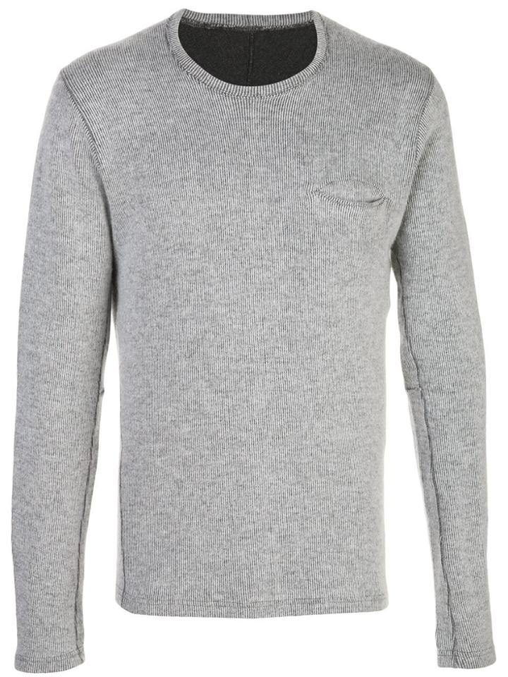 Taichi Murakami Welt-pocket Ribbed Sweater - Grey