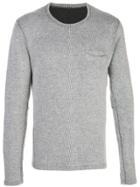 Taichi Murakami Welt-pocket Ribbed Sweater - Grey