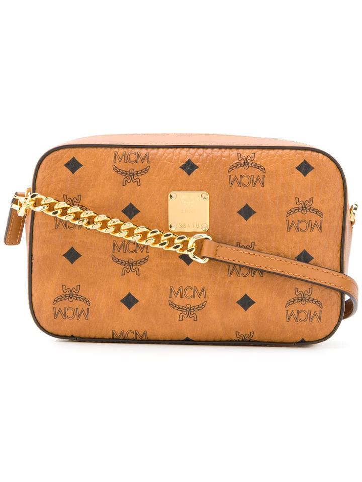 Mcm Monogram Shoulder Bag - Brown