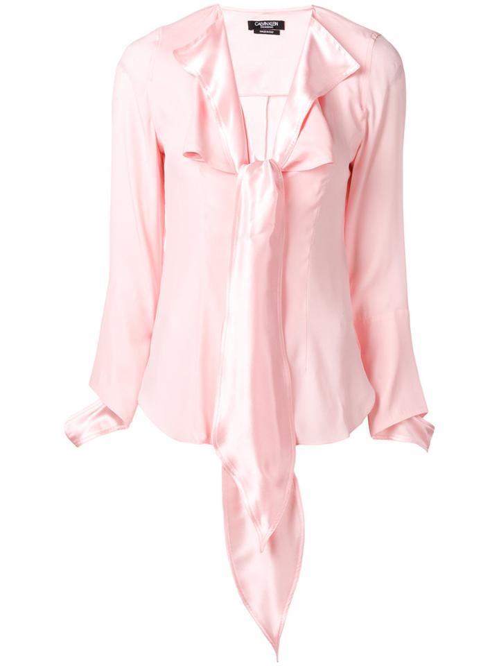 Calvin Klein 205w39nyc Pussy Bow Blouse - Pink & Purple