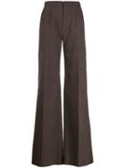 Emanuel Ungaro Pre-owned 1970's Pinstriped Flared Trousers - Brown