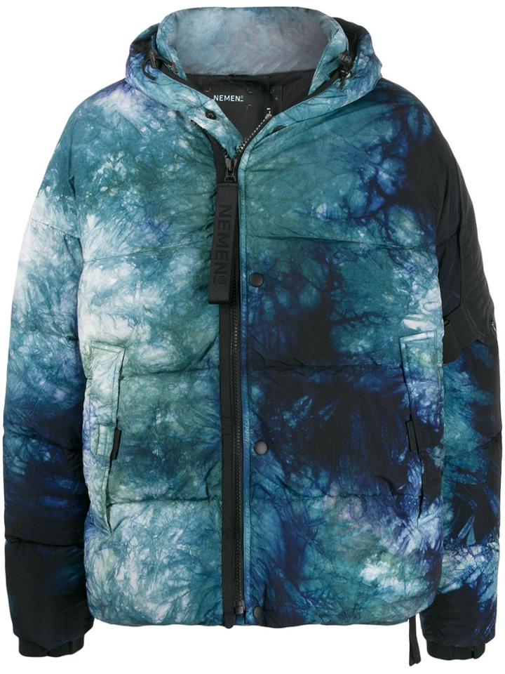 Nemen Tie-dye Down Jacket - Blue