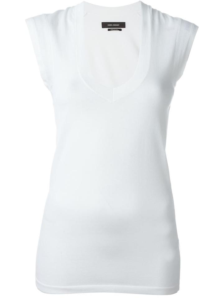 Isabel Marant 'shana' T-shirt, Women's, Size: 40, White, Cotton/polyamide