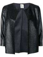 Leqarant Snake-effect Jacket - Black
