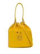 Furla Corona Logo Plaque Bucket Bag - Yellow