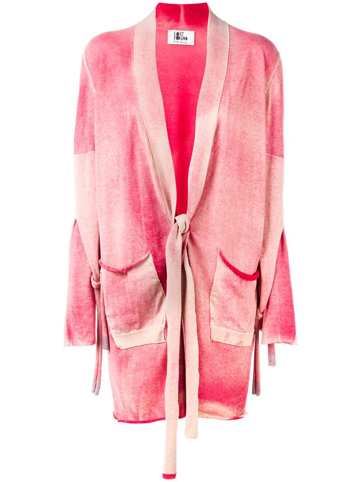 Lost & Found Ria Dunn - Knit String Tie Cardigan - Women - Cotton - Xs, Women's, Red, Cotton