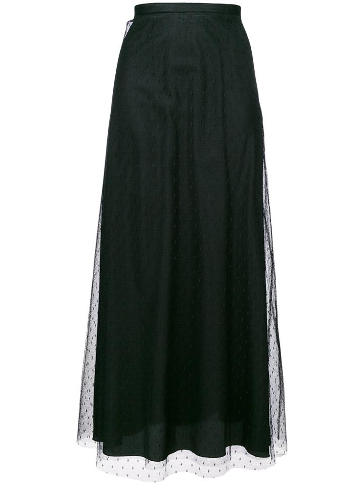 Red Valentino Full Layered Skirt - Black