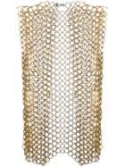 Paco Rabanne Metal Eyelet Waistcoat - Gold