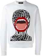 Dsquared2 Screaming Graphic Sweatshirt, Men's, Size: Xl, White, Cotton