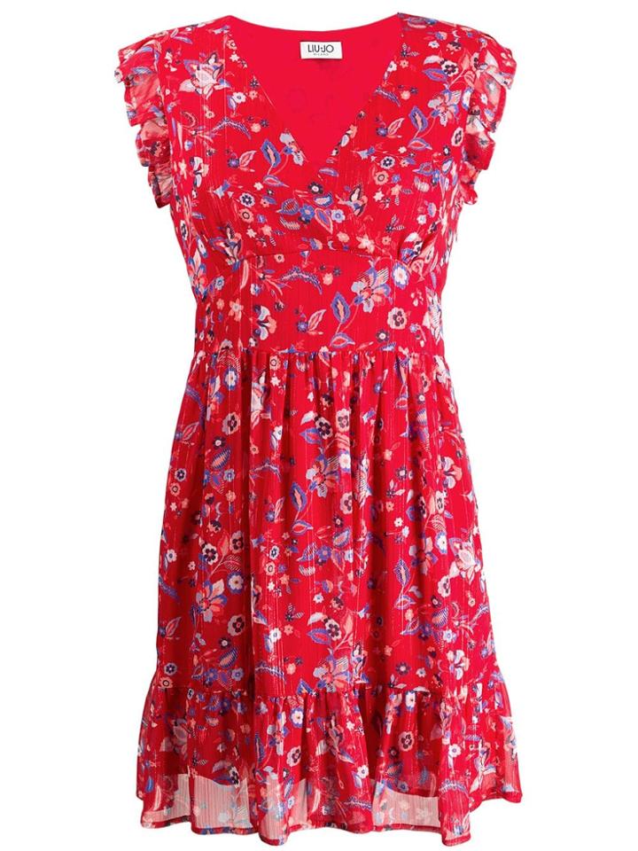 Liu Jo Texan Flower Print Mini Dress - Red